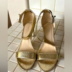 Nine West gold heels